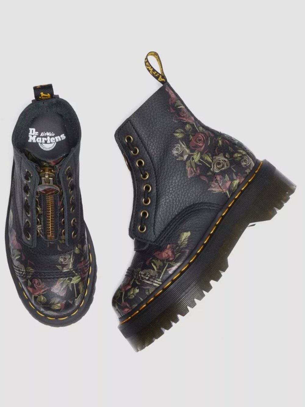 DR. MARTENS SINCLAIR DECAYED ROSES LEATHER PLATFORM BOOTS MENS SIZE 10 US NEW - Picture 16 of 16
